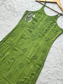 Rayon Noodle strap Dhoti set - Chikankari official