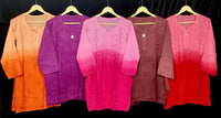 Rayon Ombre Soft Short Top - Chikankari official