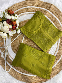 Rayon plazzo colorfull kurta combo - Chikankari official