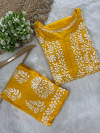 Rayon Plazzo Combo with Butas - Chikankari official