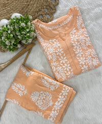 Rayon Plazzo Combo with Butas - Chikankari official