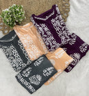 Rayon Plazzo Combo with Butas - Chikankari official