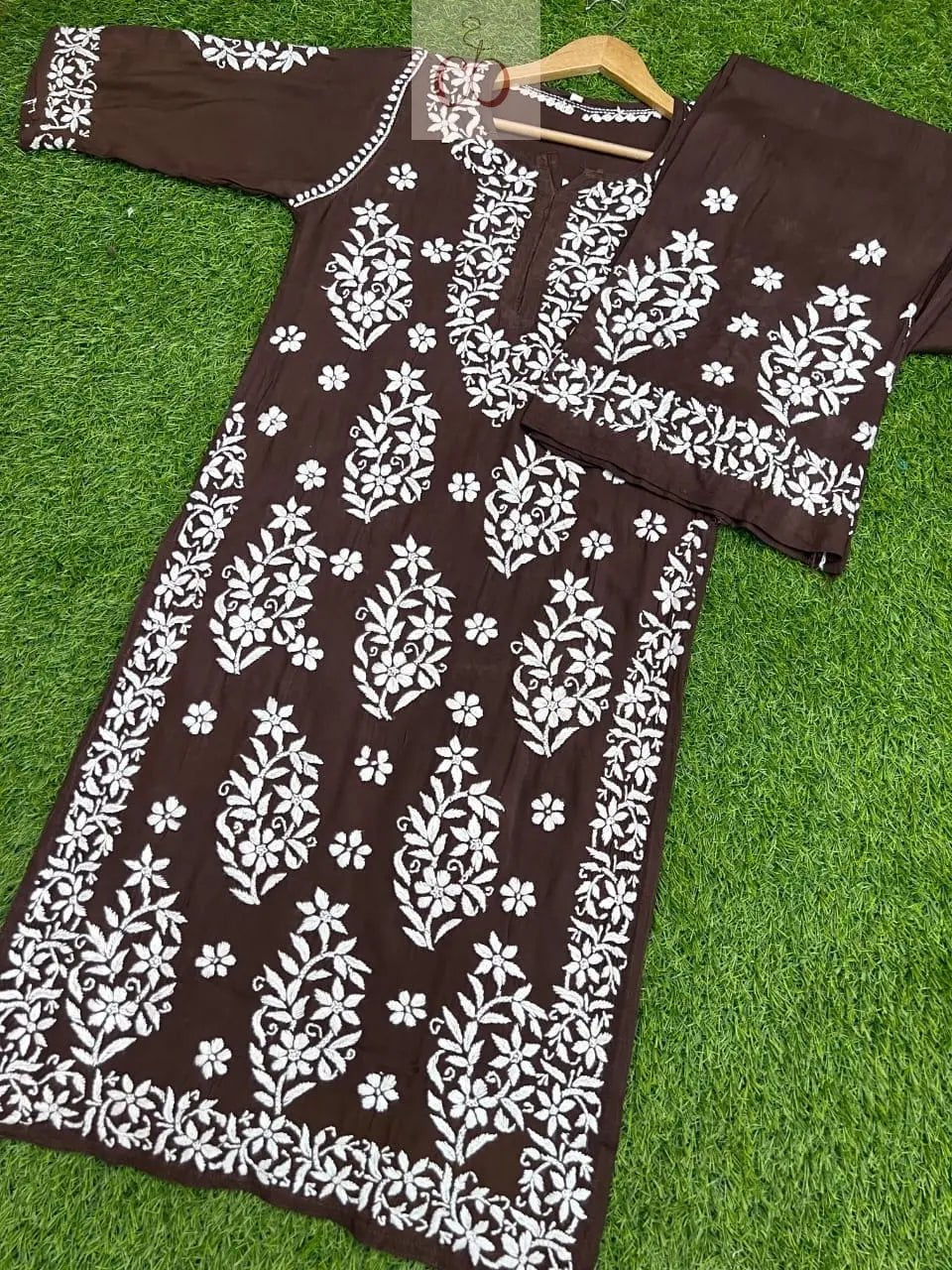 Rayon Premium Co ord Set - Chikankari official