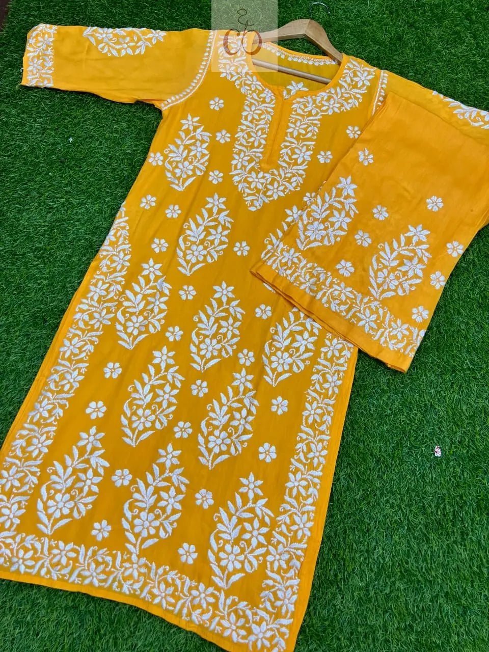 Rayon Premium Co ord Set - Chikankari official