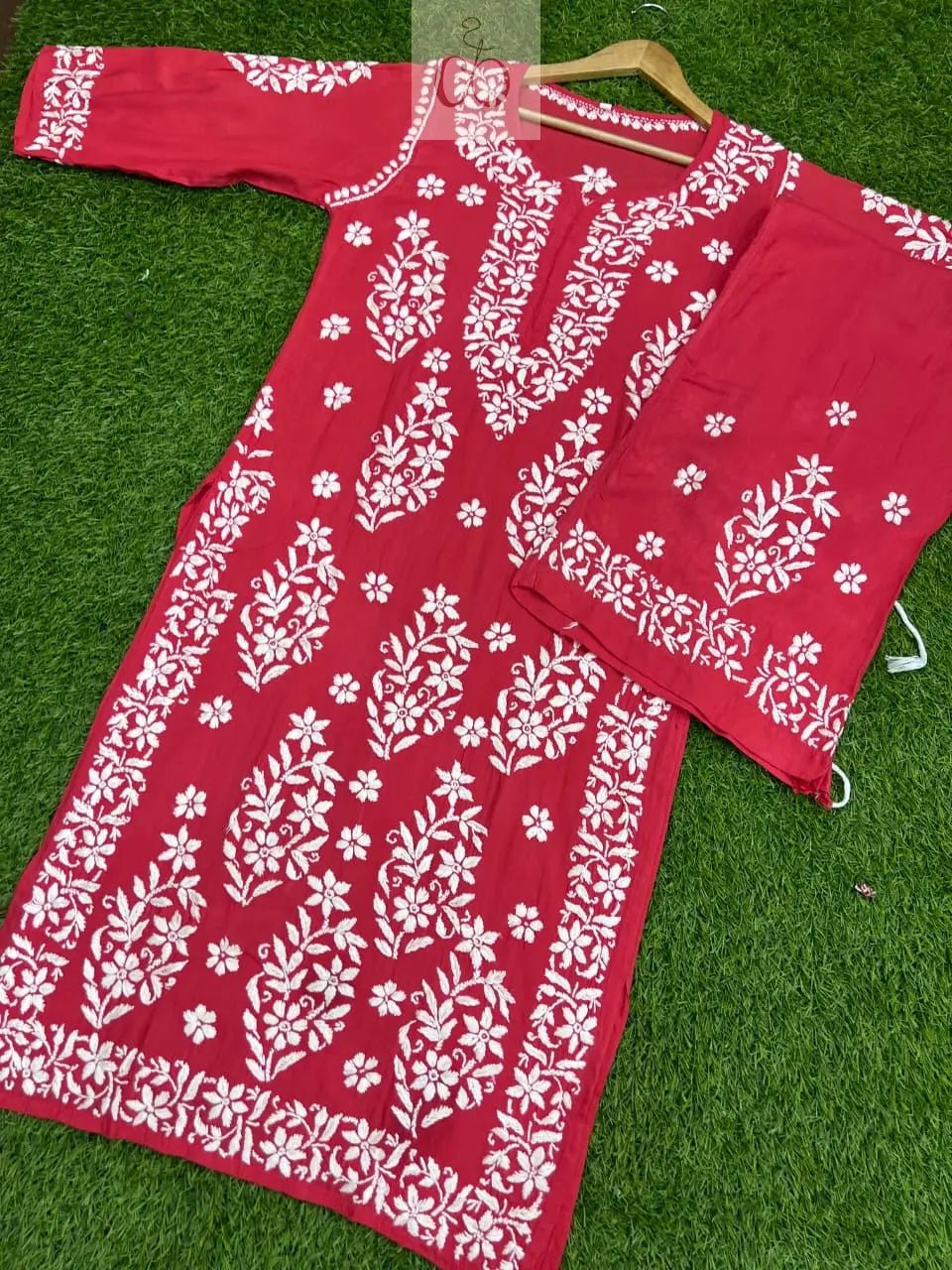 Rayon Premium Co ord Set - Chikankari official