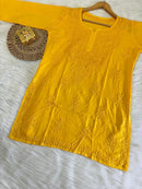 Rayon Short Elegant Soft Tops - Chikankari official