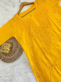 Rayon Short Elegant Soft Tops - Chikankari official
