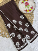 Rayon Short Kurta with pant - Chikankari official