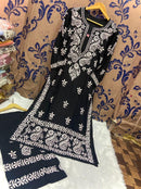 Rayon Silk with Heavywork Plazzo set - Chikankari official
