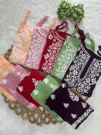 Rayon sleeveless co ord Combo - Chikankari official