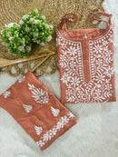 Rayon sleeveless co ord Combo - Chikankari official