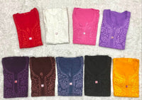 Rayon Smooth tone to tone embroidered Short top - Chikankari official