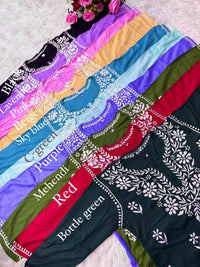 Rayon Soft Chikan ShortTop - Chikankari official