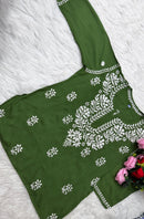 Rayon Soft Chikan ShortTop - Chikankari official