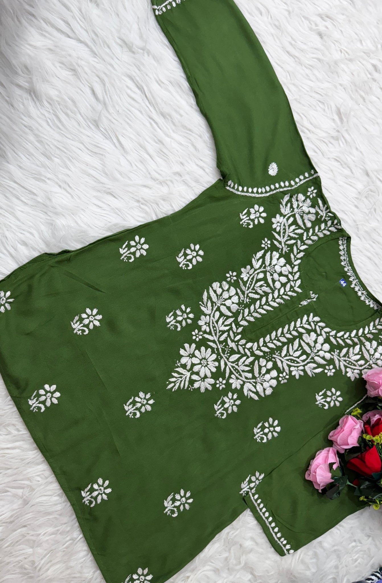 Rayon Soft Chikan ShortTop - Chikankari official