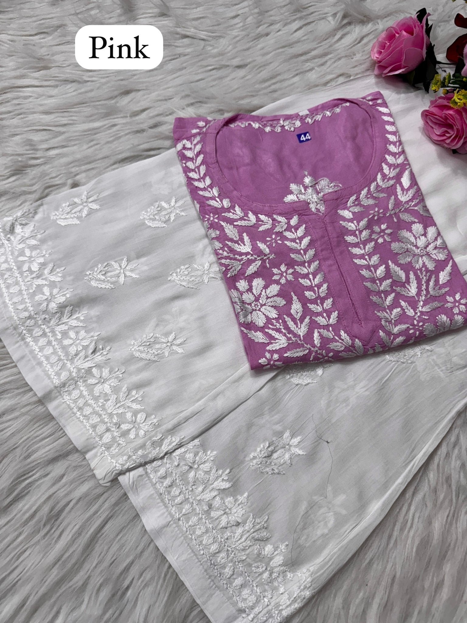 Rayon Soft Chikan ShortTop - Chikankari official