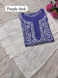 Rayon Soft Chikan ShortTop - Chikankari official