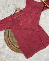 Rayon Soft Chikankari Dyed Co - ord set - Chikankari official