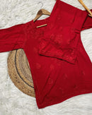 Rayon Soft Chikankari Dyed Co - ord set - Chikankari official