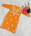 Rayon Soft Kurtis with White embroidery - Chikankari official