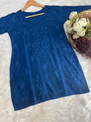 Rayon soft Regular Wear Embroidery Short top - Chikankari official