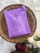 Rayon soft Regular Wear Embroidery Short top - Chikankari official