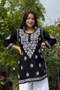 Rayon Soft Short Top - Chikankari official