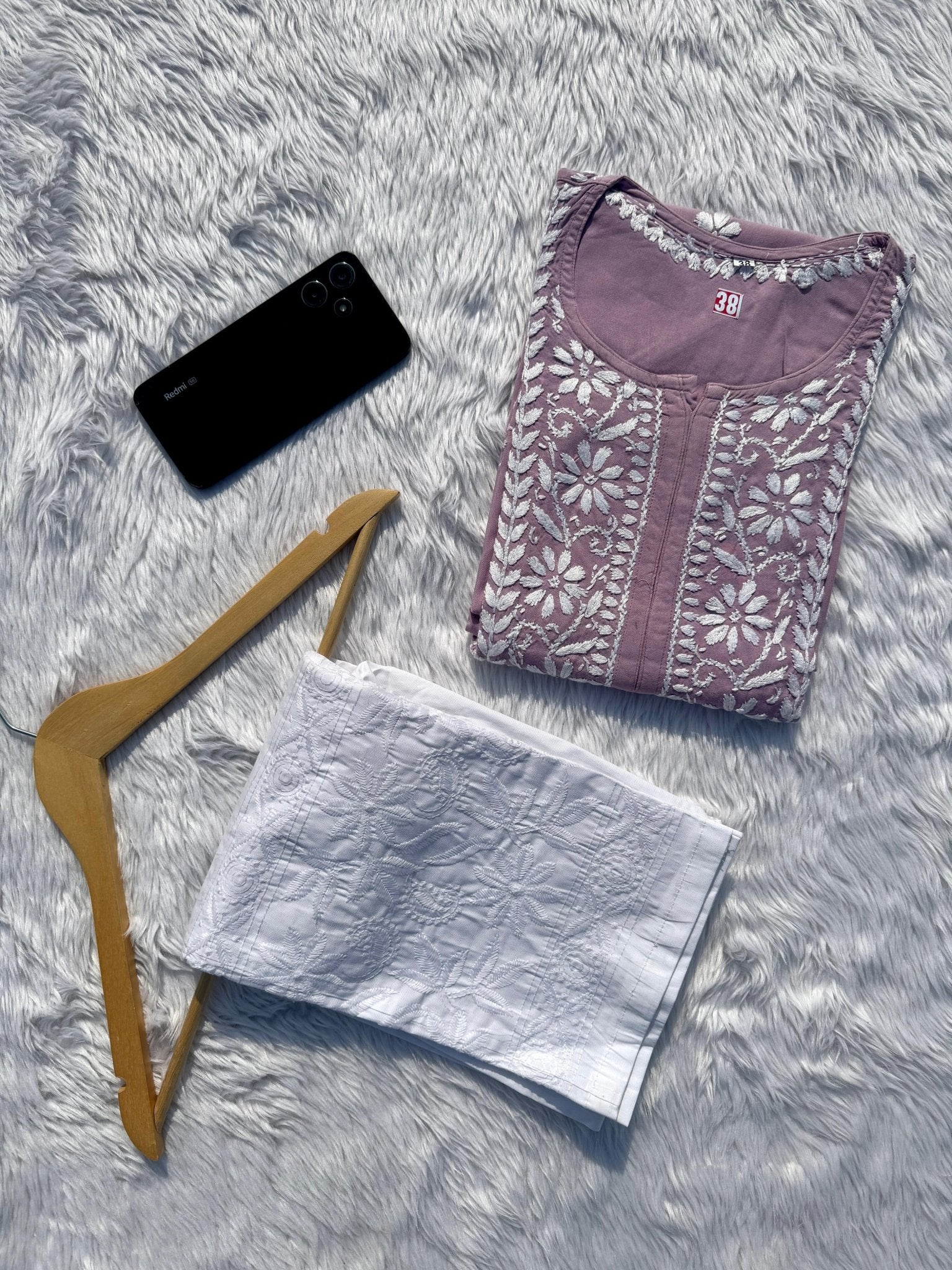 Rayon Square Neck soft Kurta - Chikankari official