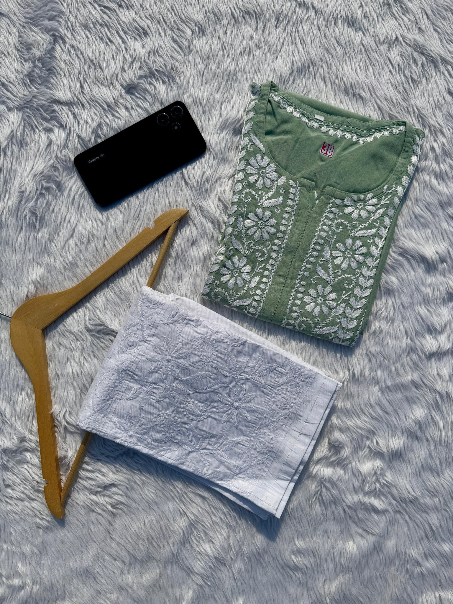 Rayon Square Neck soft Kurta - Chikankari official