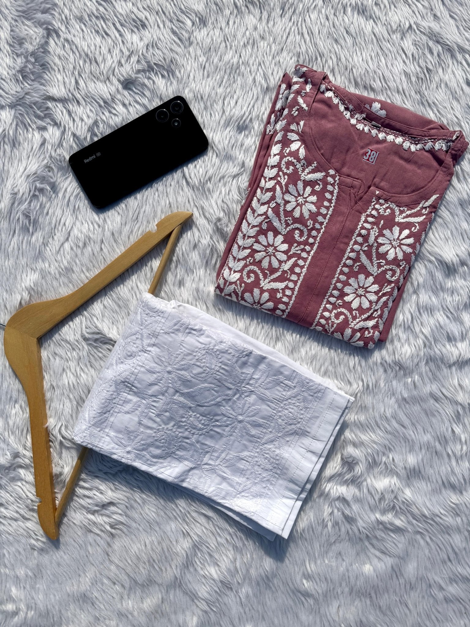 Rayon Square Neck soft Kurta - Chikankari official