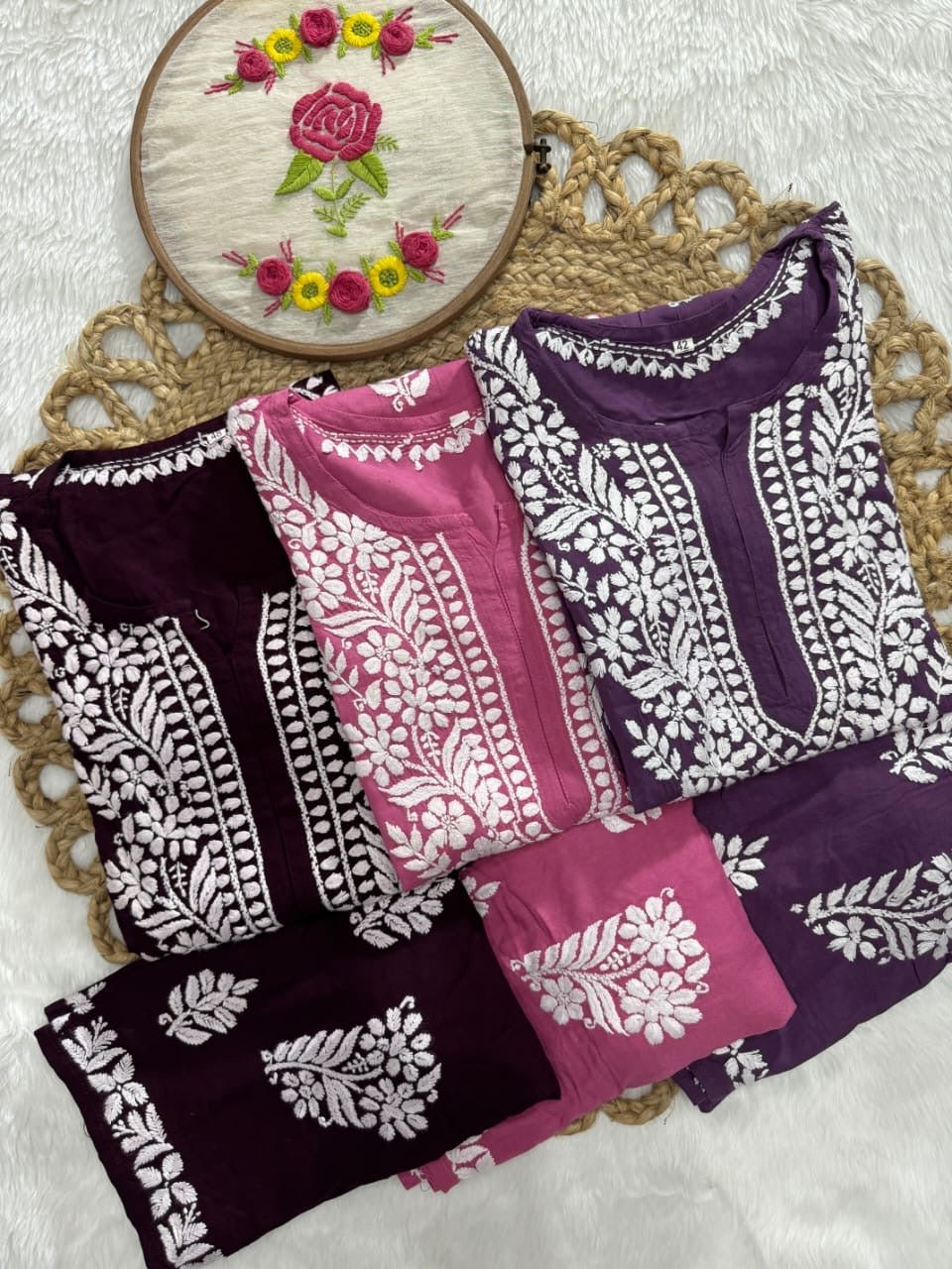 Rayon Trending Chikankari combo - Chikankari official
