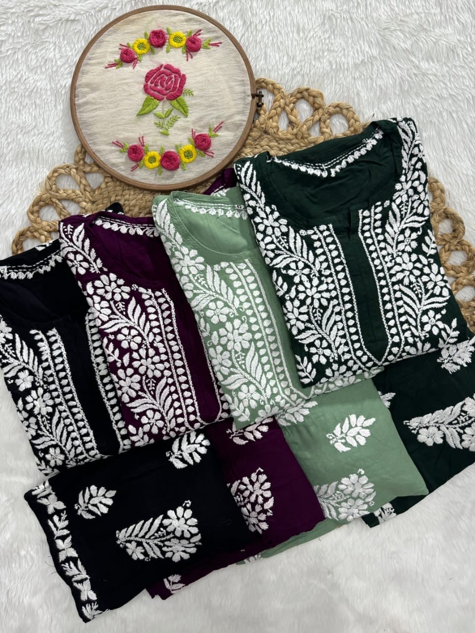 Rayon Trending Chikankari combo - Chikankari official