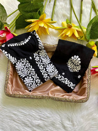 Rayon White hand embroidery combo - Chikankari official