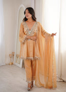 Readymade Ethnic 3pc Festive Wear Set - Chikankari official