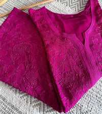 Resham chikankari viscose Suit Set - Chikankari official