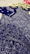 Resham Jaal Kurta - Chikankari official