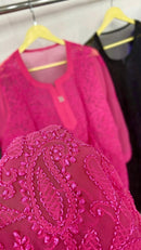 Resham Jaal Kurta - Chikankari official
