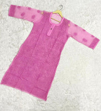 Resham Jaal Kurta - Chikankari official