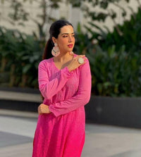 Resham muqaish viscose Jaal Luxe kurta - Chikankari official