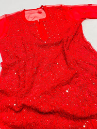 Resham muqiaish work jaal heavy kurta - Chikankari official