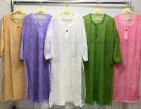 Resham muqiaish work jaal heavy kurta - Chikankari official