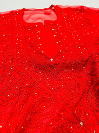 Resham muqiaish work jaal heavy kurta - Chikankari official