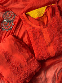 Resham Viscose full Jaal 3pc quraishiya - Chikankari official