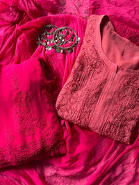 Resham Viscose full Jaal 3pc quraishiya - Chikankari official