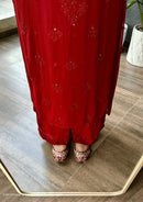 Resham Viscose Gala Buti Jaal Kurta Set - Chikankari official