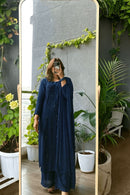 Resham Viscose Gala Buti Jaal Kurta Set - Chikankari official