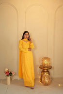 Resham Viscose Jall Kurta with Plazzo - Chikankari official
