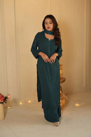Resham Viscose Jall Kurta with Plazzo - Chikankari official