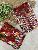 reyon printed A New Concept In reyon kurti with pant Set - Chikankari official