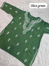 Rich Handworked Gala Buti Soft Short Top - Chikankari official